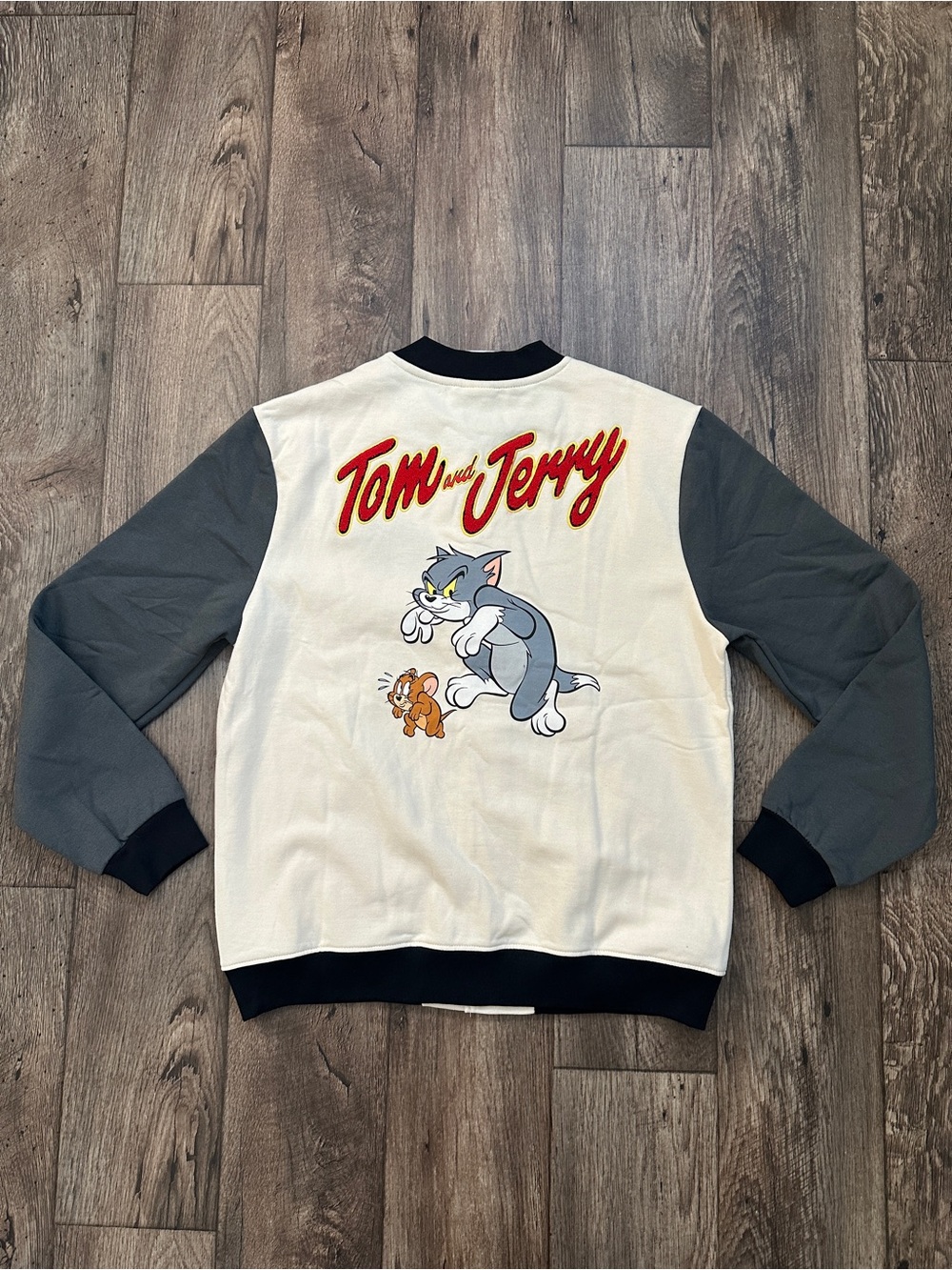 Tom and Jerry Snap Front Varsity Jacket Men’s Size M Multicoloured
